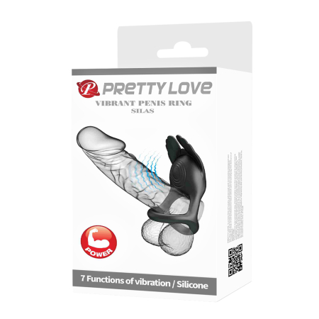 Виброкольцо на пенис и мошонку Pretty Love Silas