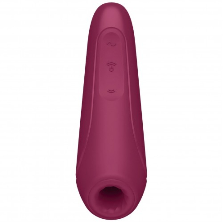 Вакуумный смарт-стимулятор клитора с вибрацией красный Curvy 1+ Satisfyer 