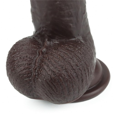 Черный фаллоимитатор на присоске Lovetoy Sliding-Skin Dual Layer Dong 23 см