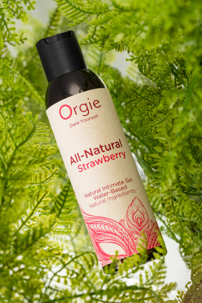 Съедобный лубрикант на водной основе с клубникой Orgie ALL NATURAL STRAWBERRY 150 мл