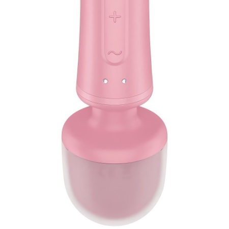 Двусторонний вибратор с клиторальным стимулятором Wand + Rabbit Triple Lover Pink Satisfyer 