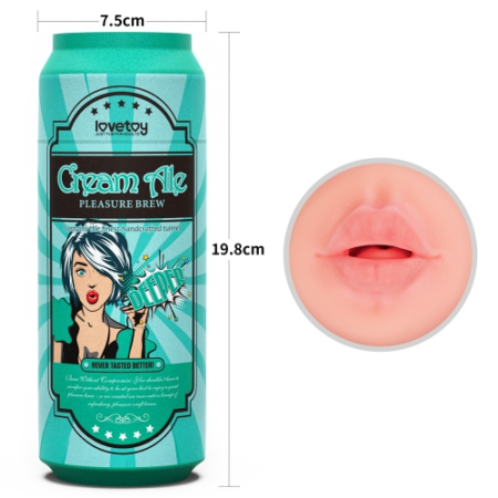 Мастурбатор-ротик в банке LoveToy Pleasure Brew Cream Ale