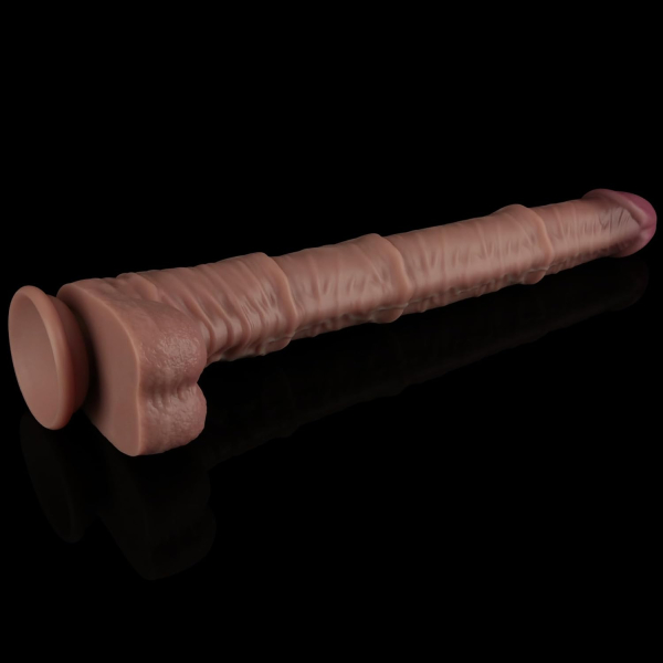 Реалистичный фаллоимитатор гигант двухслойный Dual Cock XXL 40 см