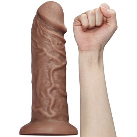 Большой вибратор-мулат на присоске Lovetoy Realistic Chubby Vibrating Dildo 27 см