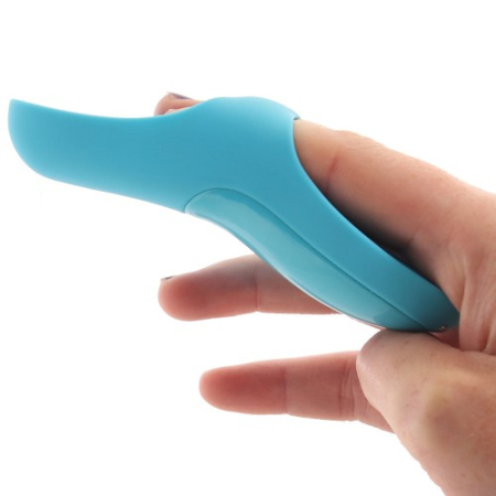 Клиторальный вибромассажер на палец голубой Teaser Satisfyer