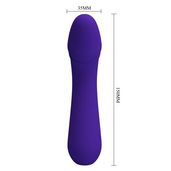 Перезаряжаемый гибкий вибратор для точки G Pretty Love Cetus Super Soft Silicone синий