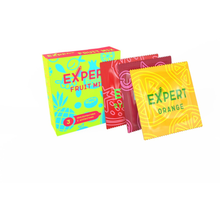 Презервативы фруктовые ароматизированные EXPERT Fruit Mix (3 шт)