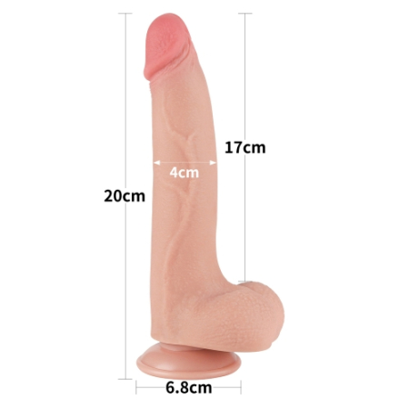 Реалистичный фаллоимитатор с эффектом двойной кожи Sliding-Skin Dual Layer Dong 20 см