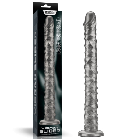 Нереалистичный вибратор Vibrax Slider 40 см