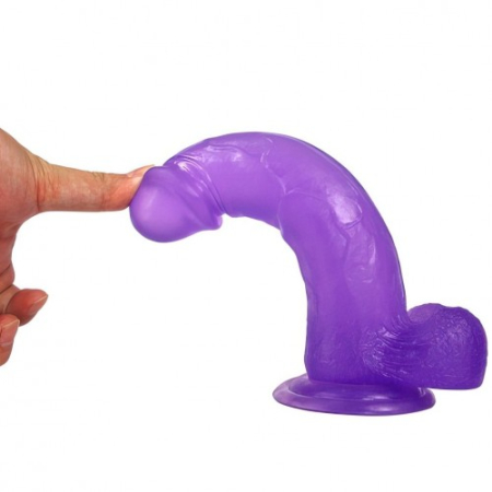 Фаллос на присоске Jelly Studs Crystal Dildo Large фиолетовый 20 см