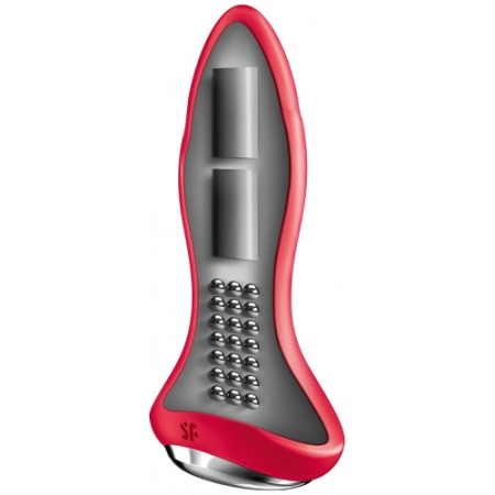 Анальный смарт-стимулятор с вибрацией и ротацией красный  Rotator Plug 1+ Satisfyer 
