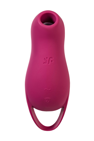 Вакуумно-волновой стимулятор клитора с вибрацией бордовый Pocket Pro 1 Satisfyer 