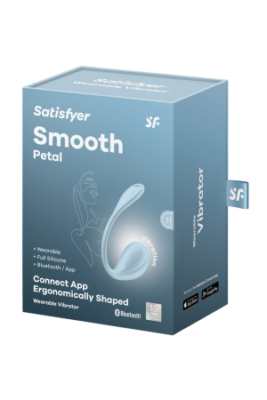Смарт-виброяйцо голубое Smooth Petal Satisfyer 