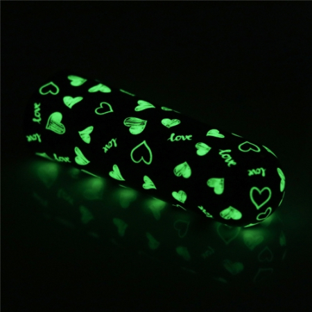 Перезаряжаемый мини вибратор светящийся в темноте LoveToy Heart Massager
