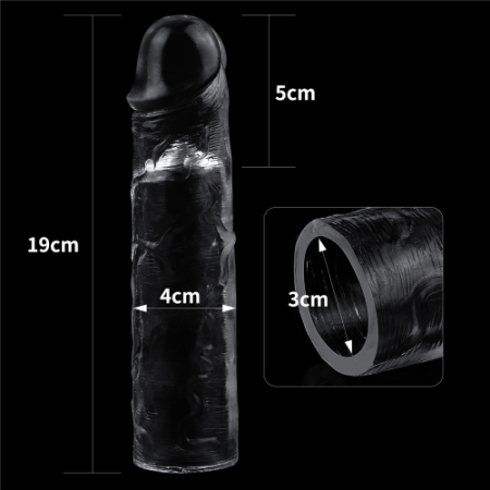 Прозрачная насадка на пенис Flawless Clear Penis Sleeve + 5 см
