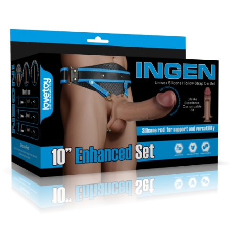 Фаллопротез на ремнях Ingen 10'' Enhanced Set XS/S/M