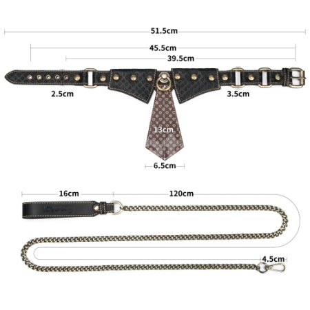 Ошейник-галстук из искусственной кожи Rebellion Reign Collar