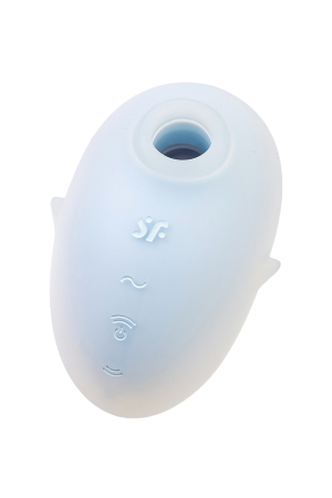 Вакуумно-волновой стимулятор клитора с вибрацией голубой Cutie Ghost Satisfyer 