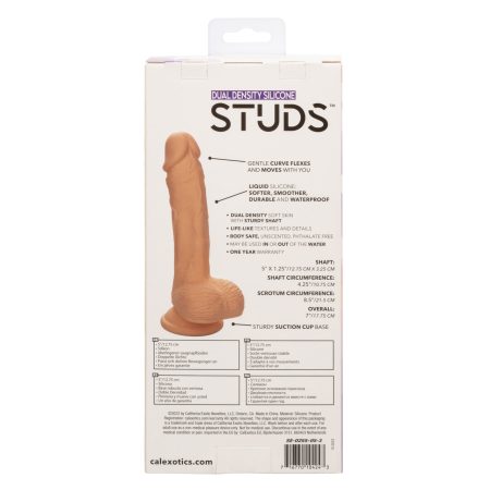 Реалистичный фаллоимитатор на присоске из силикона Dual Density Silicone Studs 12,75 см