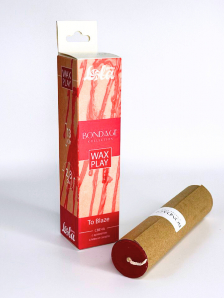 Низкотемпературная свеча Wax Play Bondage To Blaze с ароматом сливы и сакуры
