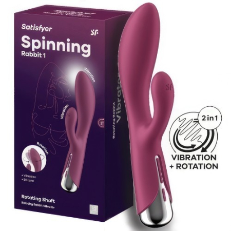 Вибратор-кролик с ротацией красный Spinning Rabbit 1 Satisfyer 