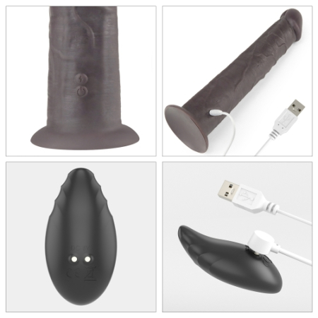 Реалистичный вибратор с ротацией Dual Layered Silicone Rotator 25 см