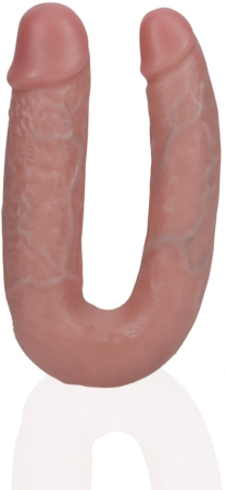 Двусторонний фаллоимитатор RealRock U Shape Realistic Double Dildo 12,7 см