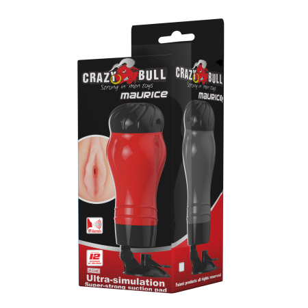 Реалистичный мастурбатор анус в колбе с вибрацией Crazy bull Maurice