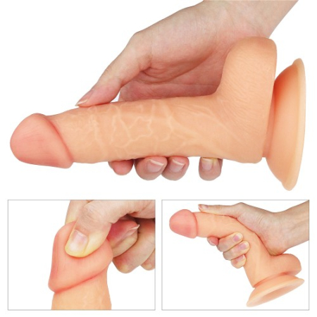 Реалистичный фаллоимитатор на присоске The Ultra Soft Dude 18 см