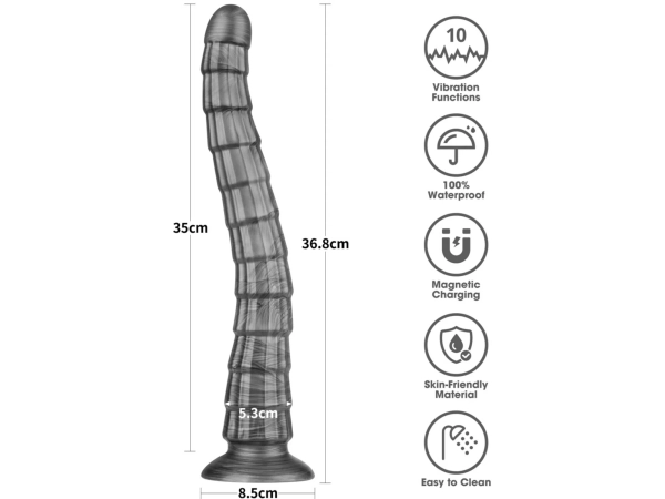 Нереалистичный вибратор Vibrax Slider 37 см