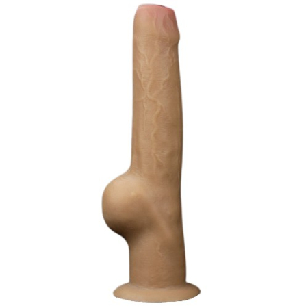 Фаллос с закрытой головкой и высоко посаженной мошонкой Dual Layered Handle Cock 28 см