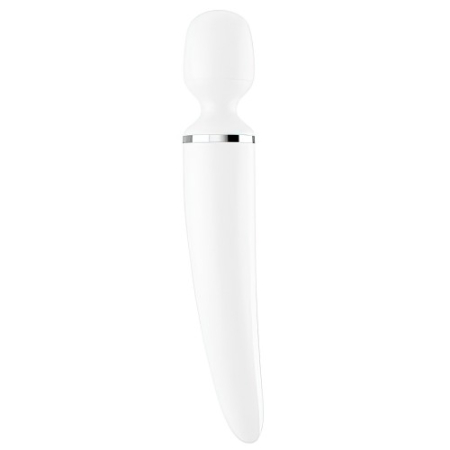 Вибромассажер перезаряжаемый белый Wand-er Women Satisfyer 