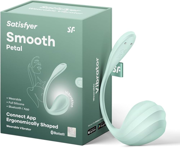 Смарт-виброяйцо мятное Smooth Petal Satisfyer 