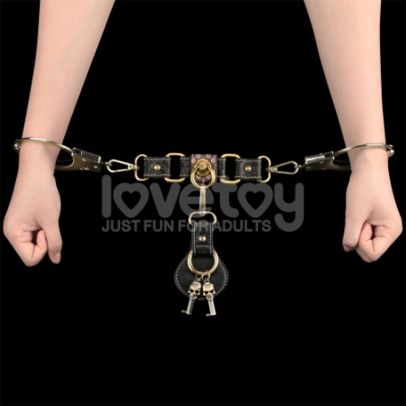 Наручники из искусственной кожи Rebellion Reign Heavy Metal Bronze