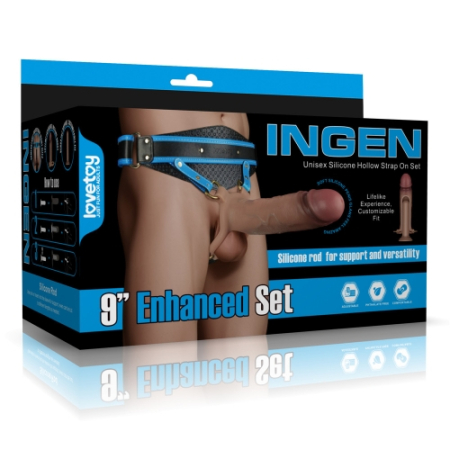 Фаллопротез на ремнях Ingen 9'' Enhanced Set XS/S/M