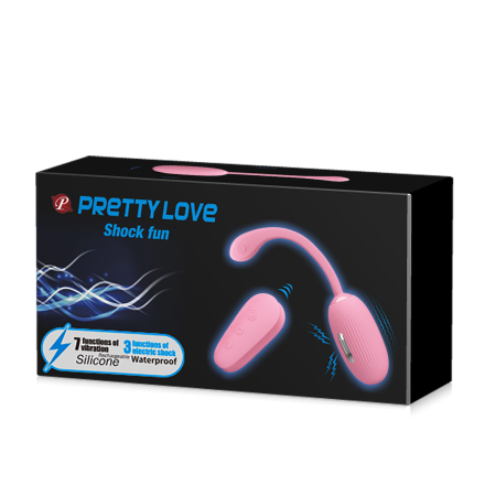 Виброяйцо с электростимуляцией и беспроводным пультом Pretty Love Shock Fun 