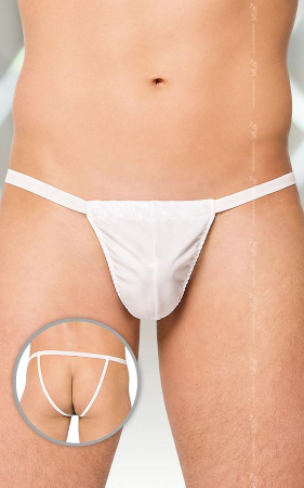 Стринги мужские с открытой задней частью белые SoftLine Collection, S/L