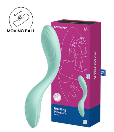 Вибратор для точки G с катающимся шариком мятный Rrrolling Pleasure Satisfyer 
