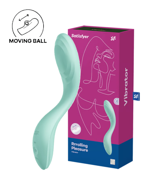 Вибратор для точки G с катающимся шариком мятный Rrrolling Pleasure Satisfyer 