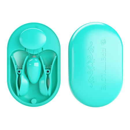 Виброклипсы с электростимуляцией в кейсе Surprise Box Pretty Love