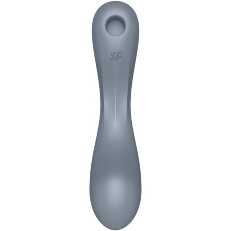 Вакуумный вибростимулятор для клитора и точки G серый Curvy Trinity 1 Satisfyer