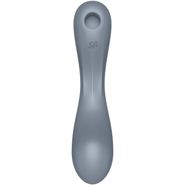 Вакуумный вибростимулятор для клитора и точки G серый Curvy Trinity 1 Satisfyer