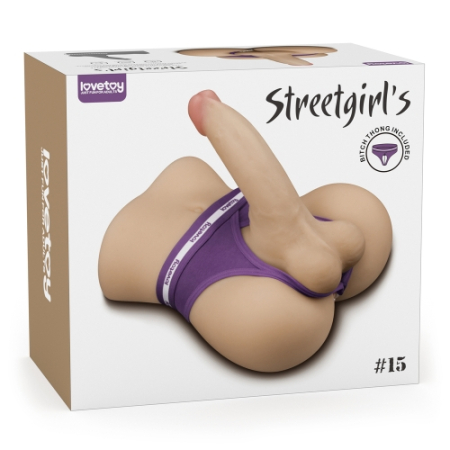 Реалистичный мастурбатор с анусом и фаллоимитатором Streetgirl's №15 