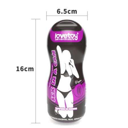 Мастурбатор в колбе вагина Sex In A Can Vagina Stamina Tunnel с вибрацией