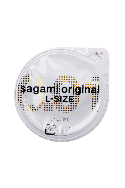 Полиуретановые презервативы увеличенного размера Sagami Original 0,01 L-size (2 шт)