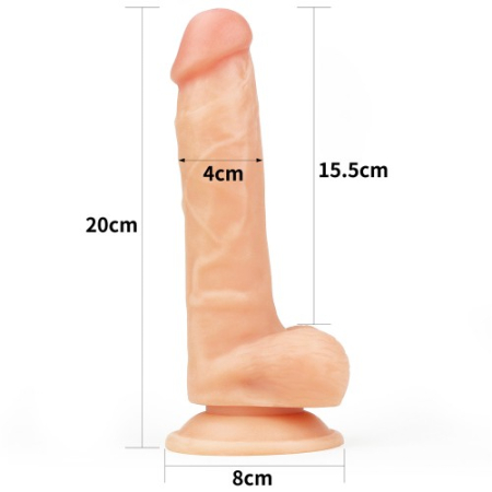 Реалистичный фаллоимитатор на присоске The Ultra Soft Dude 20 см