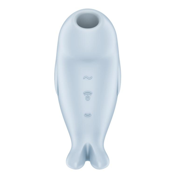 Вакуумно-волновой стимулятор клитора с вибрацией голубой Seal You Soon Satisfyer 
