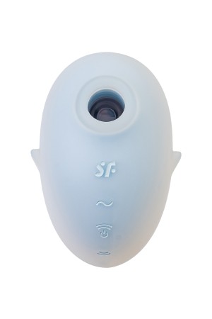 Вакуумно-волновой стимулятор клитора с вибрацией голубой Cutie Ghost Satisfyer 