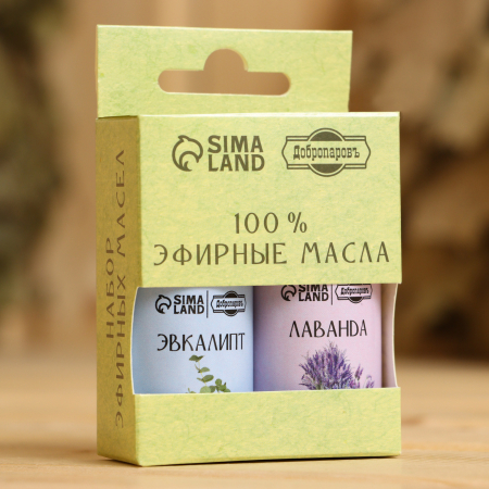 Набор эфирных масел "Лаванда, Эвкалипт" Добропаровъ (2 шт*15 мл)