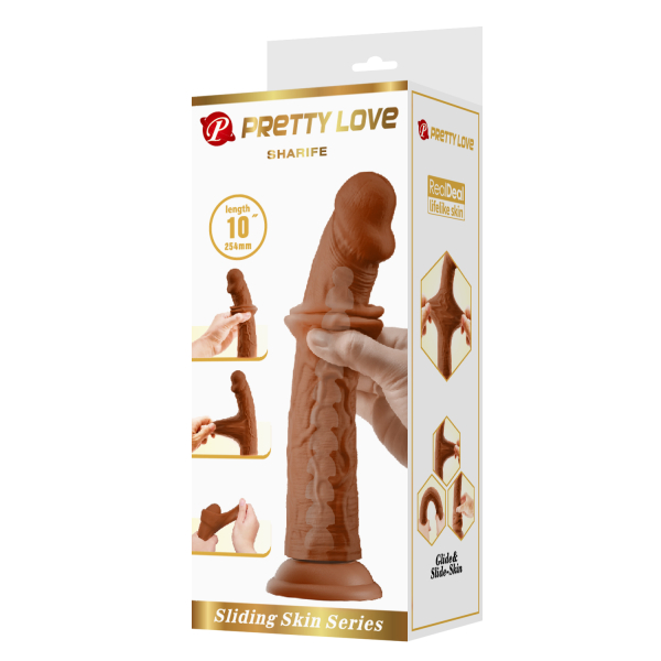 Реалистичный фаллоимитатор на присоске Pretty Love Sharife